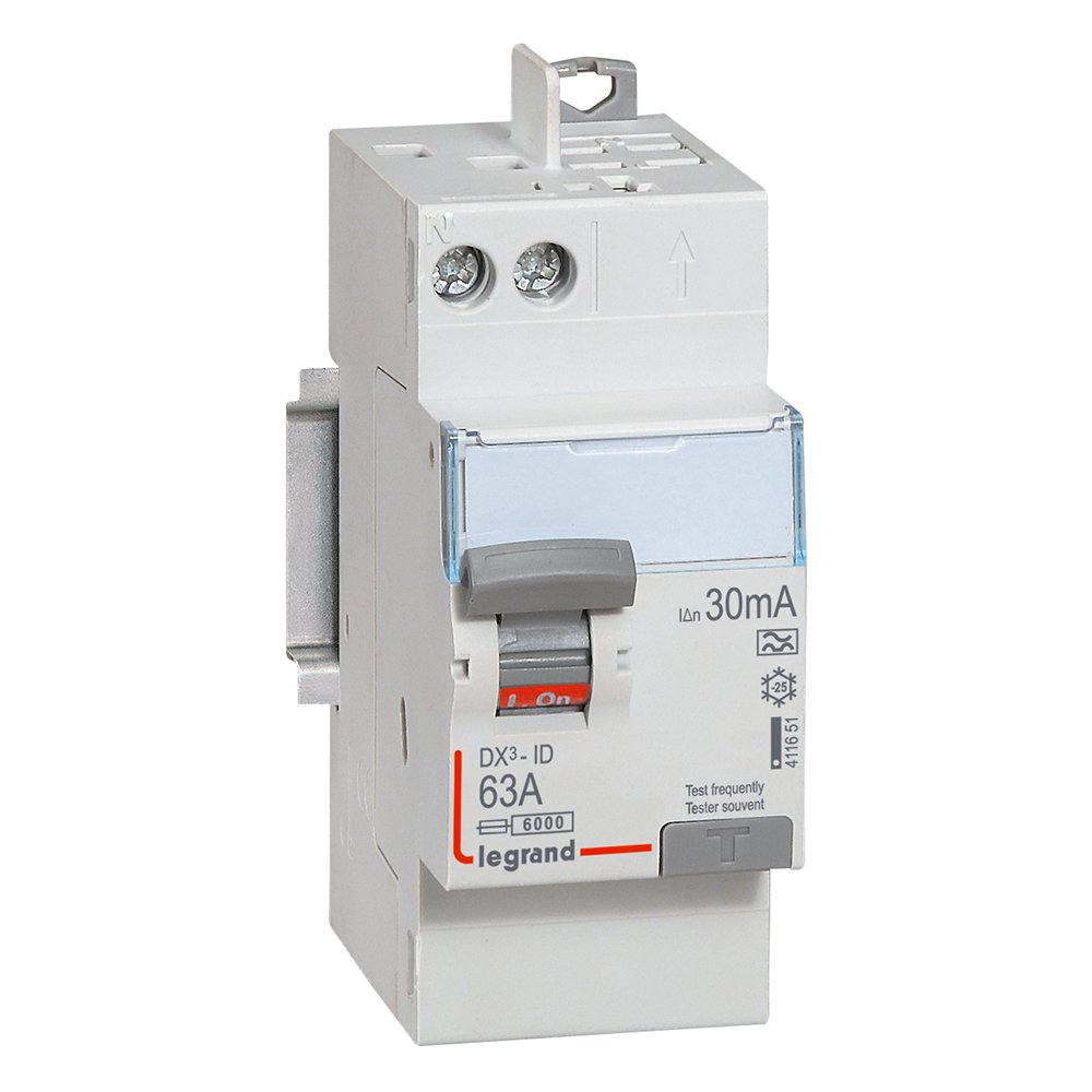 411651-LEGRAND-1000 Interrupteur différentiel Legrand DX³-ID - 2P - 63A - 30mA - Type A - Vis/Auto - 411651 – Image 1